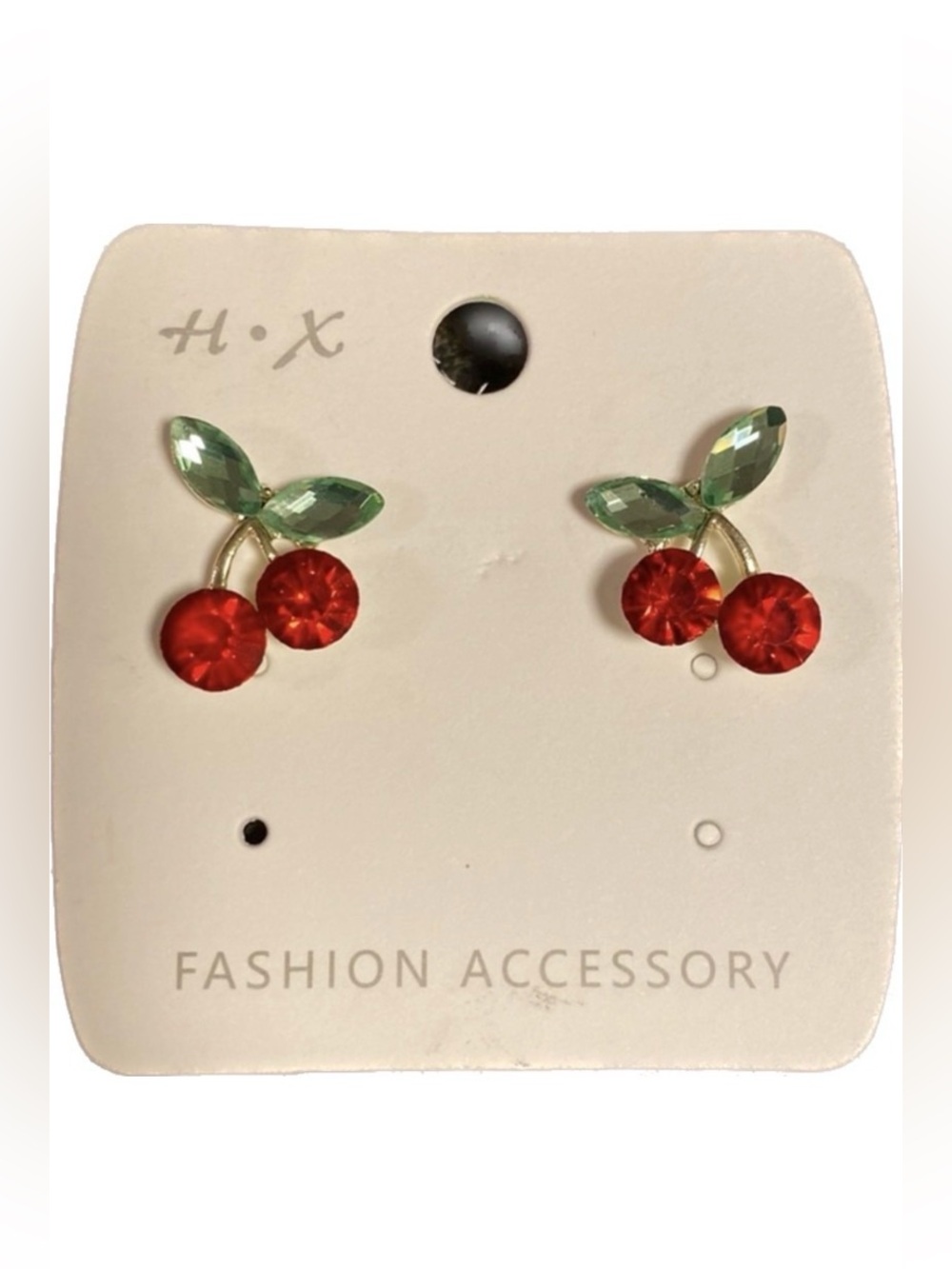 Cherry Earrings Red Post Style NWT